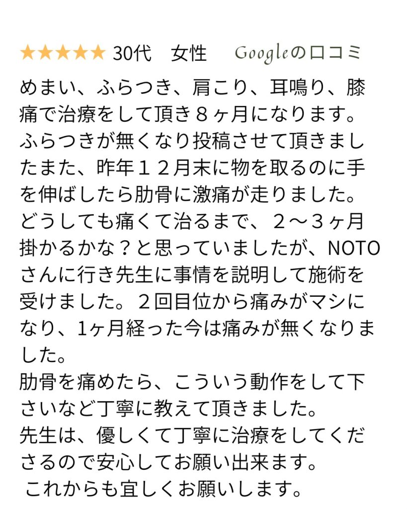 めまい、耳鳴りの口コミ2